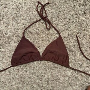 Triangle Bikini Top in Deep Maroon